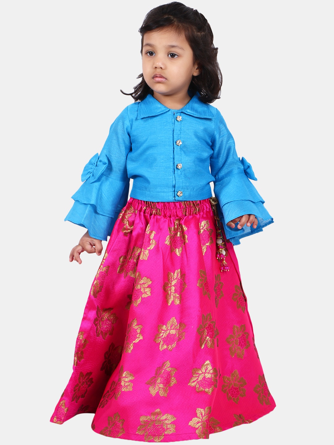

PASSION PETALS Blue Ready to Wear Lehenga with Blouse