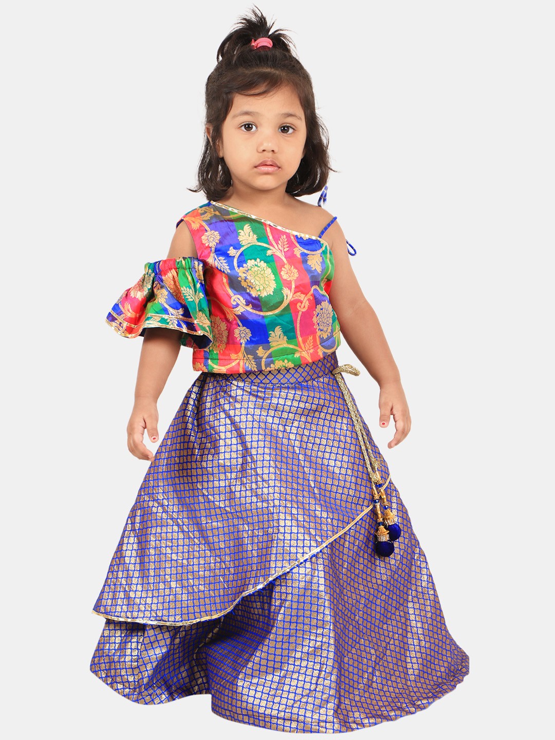 

PASSION PETALS Multicoloured Ready to Wear Lehenga with Blouse, Multi