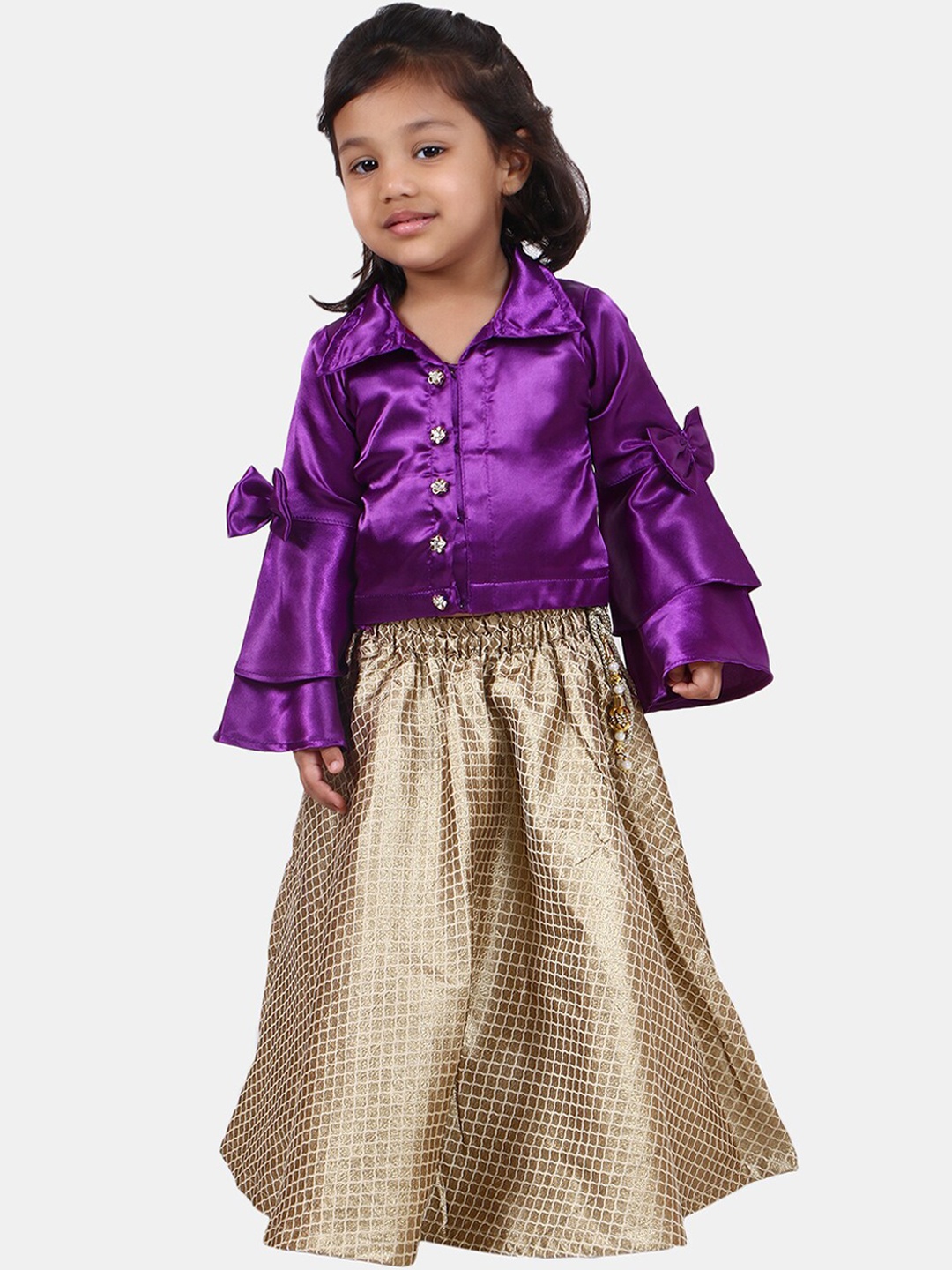 

PASSION PETALS Purple Ready to Wear Lehenga with Top