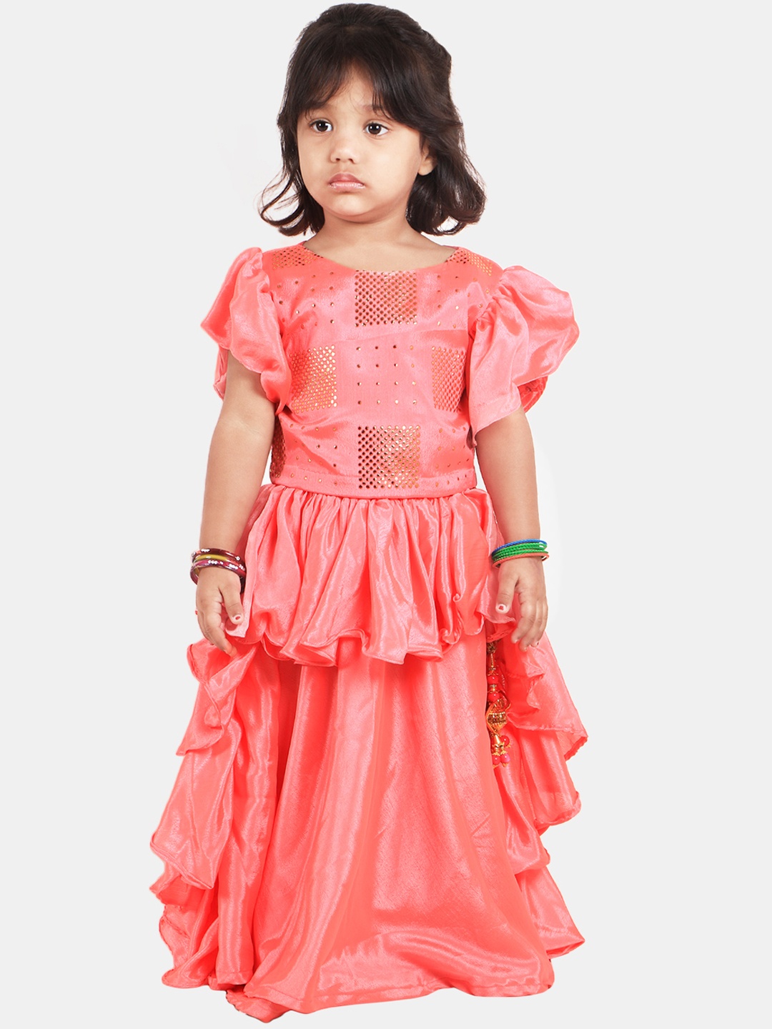 

PASSION PETALS Pink Ready to Wear Lehenga with Blouse