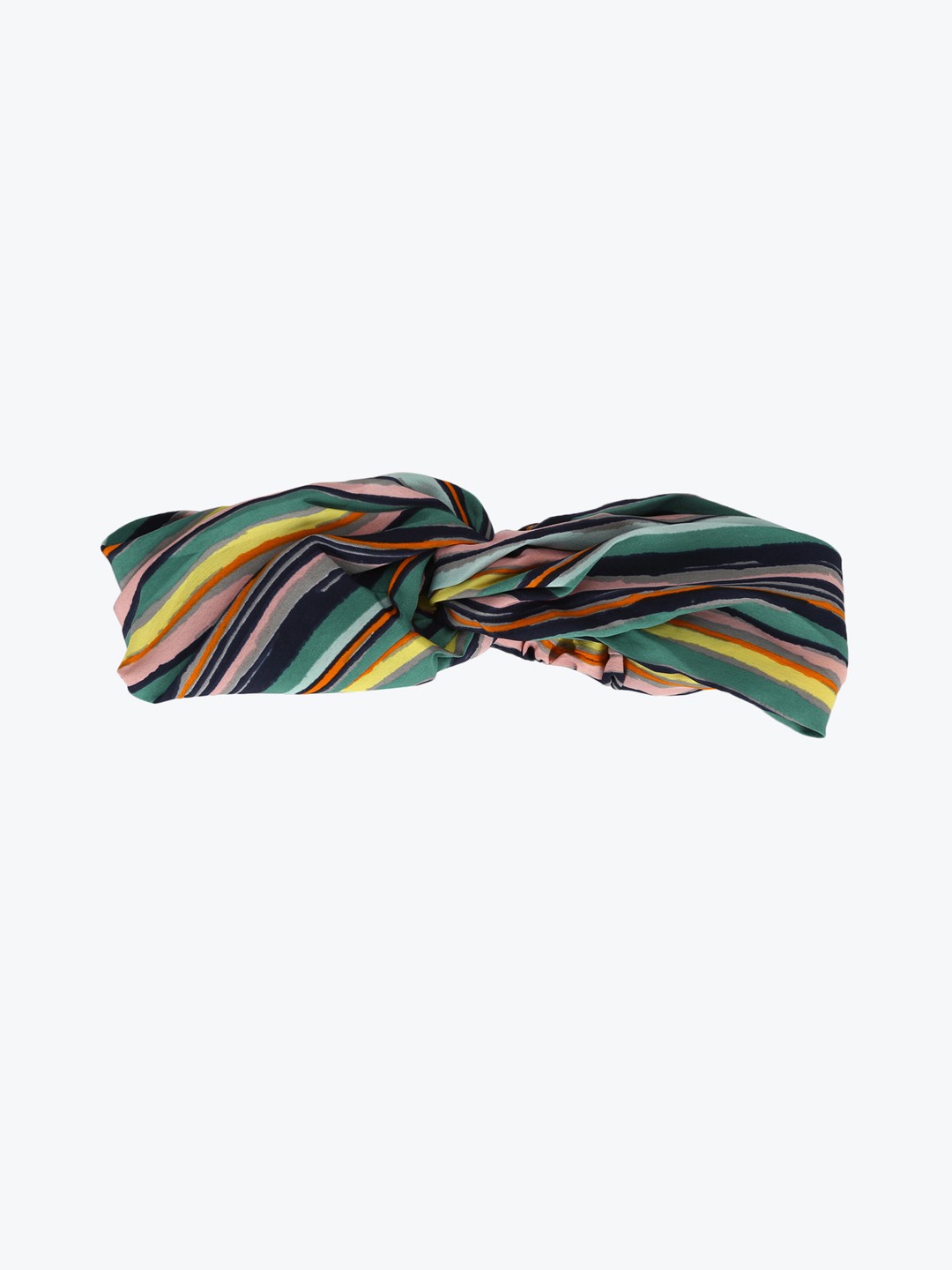 

Aditi Wasan Women Blue & Green Striped Knot Design Headband