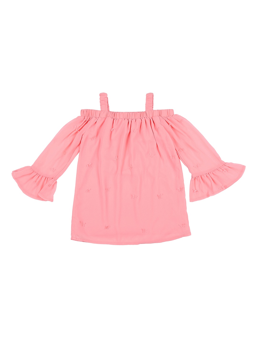 

Pantaloons Junior Girls Pink Solid Top