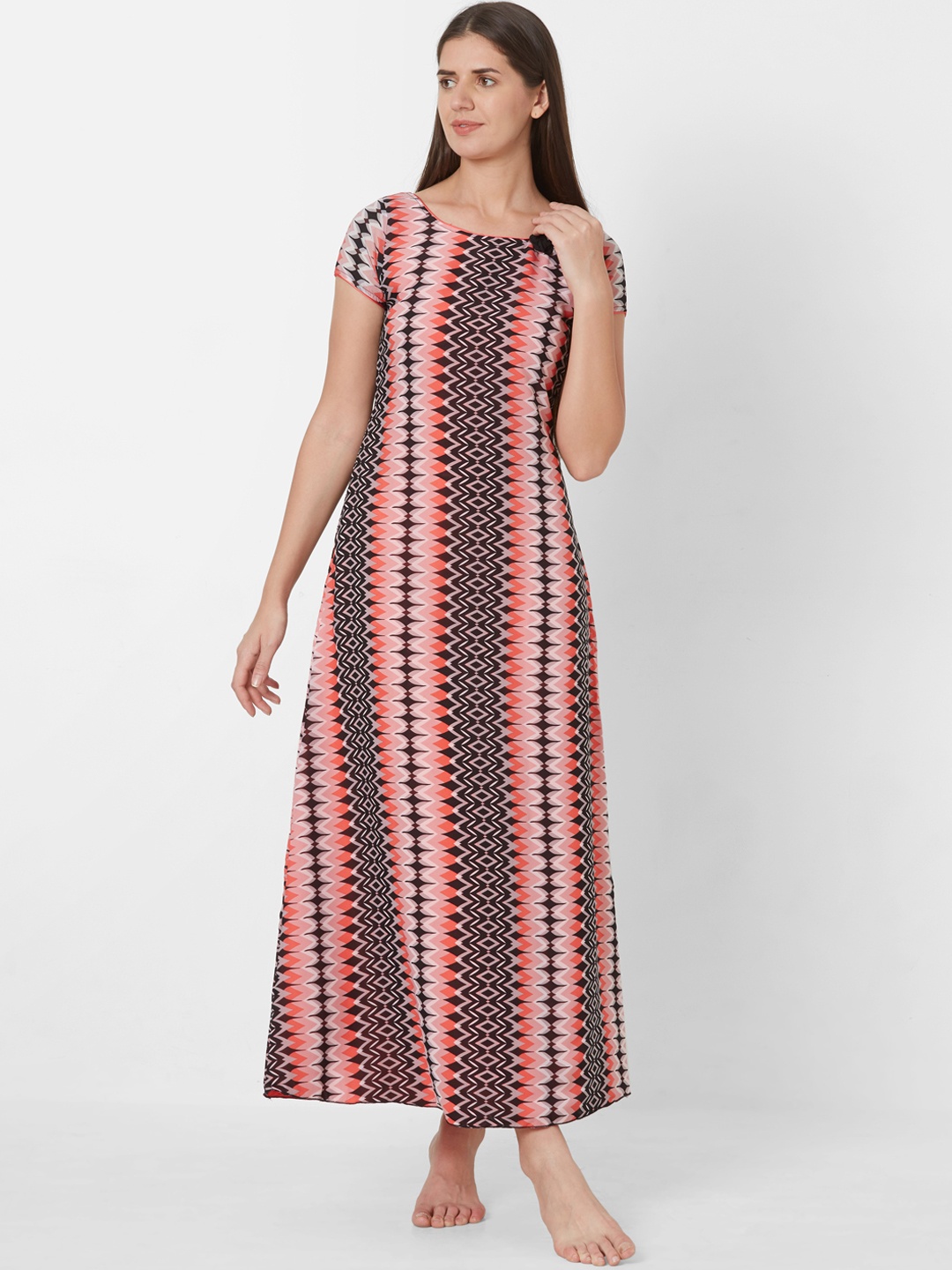 

Sweet Dreams Pink Printed Nightdress