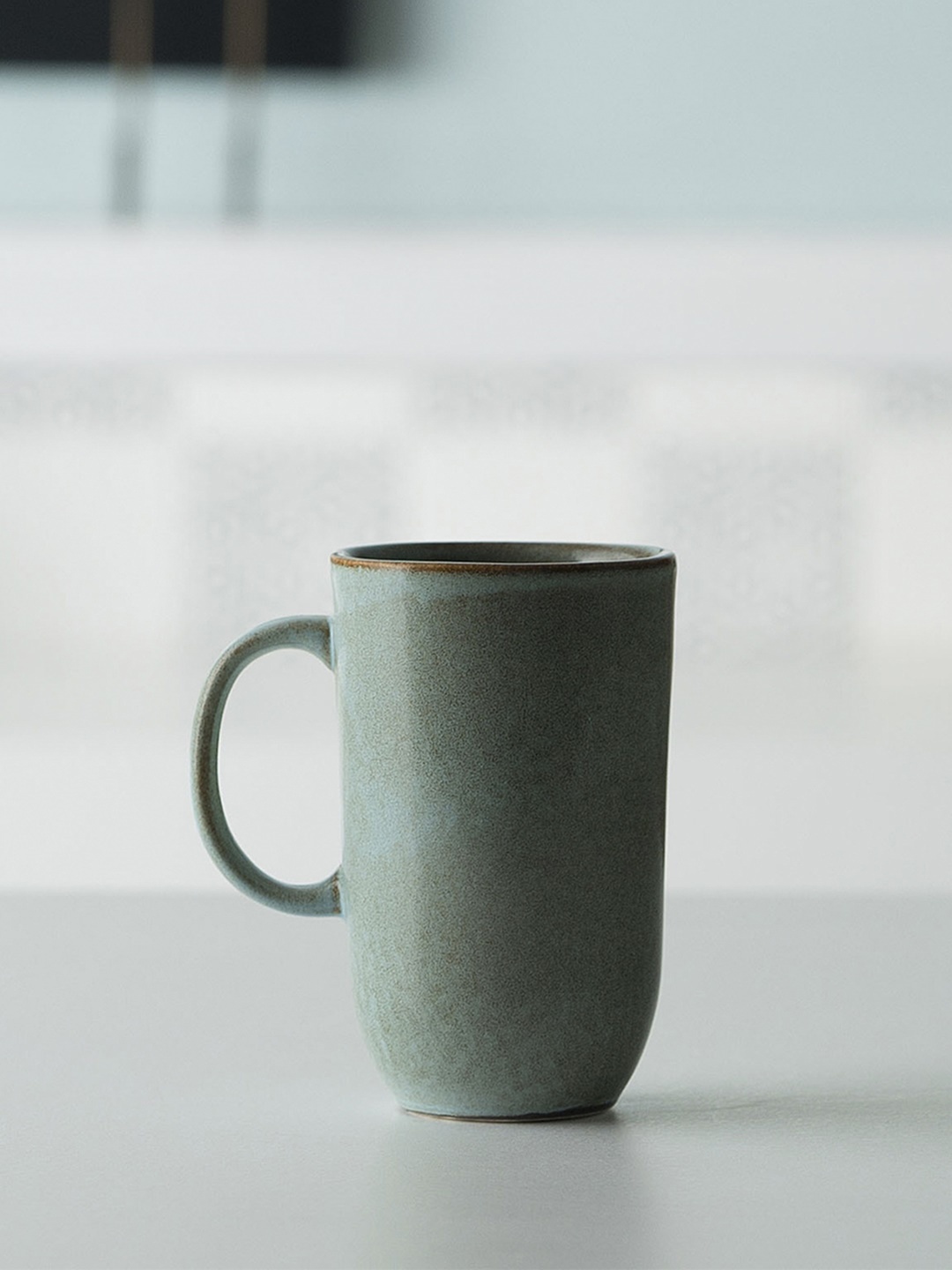

ellementry Grey Solid Rustic Tall Ceramic Mug