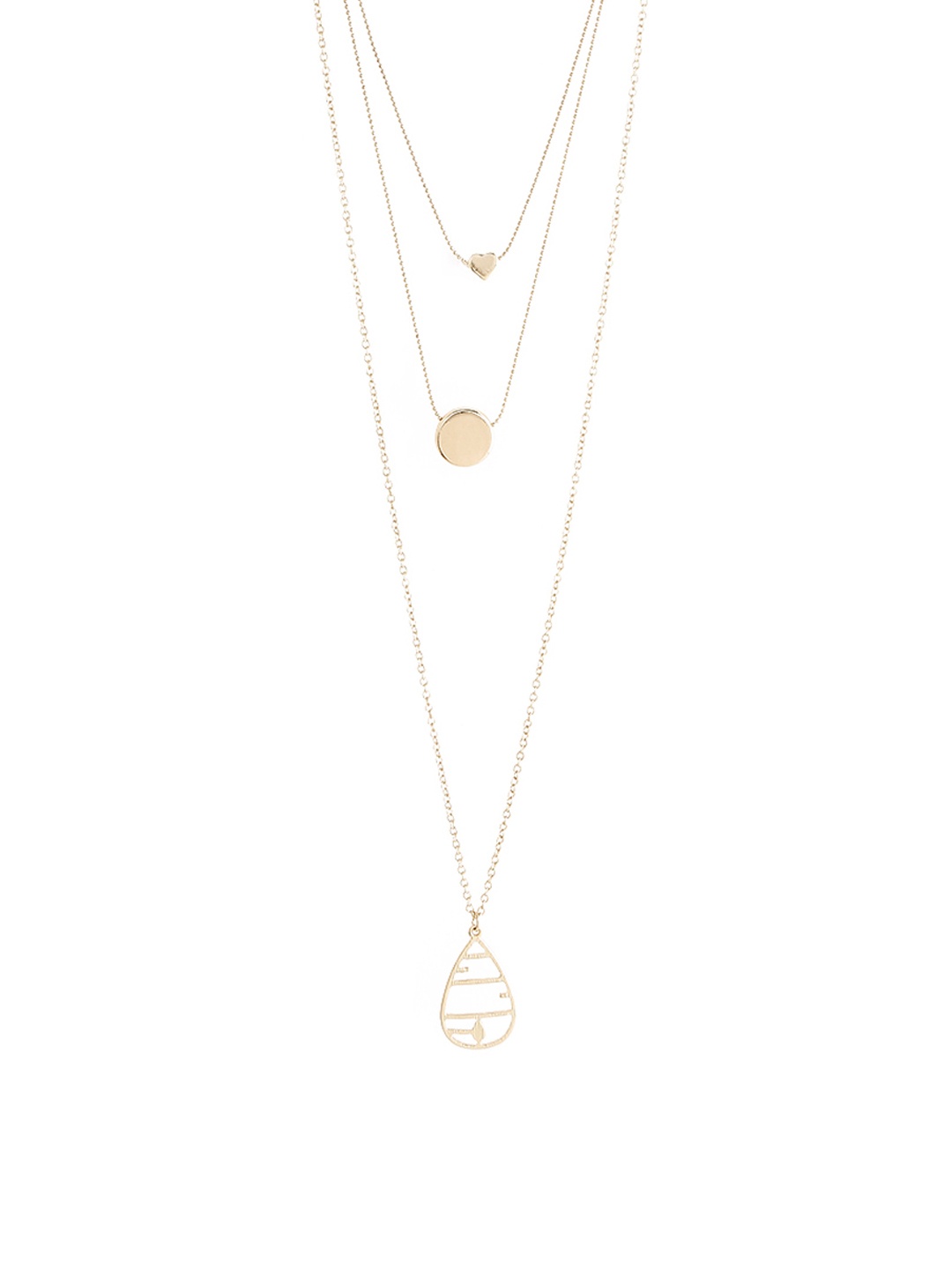 

20Dresses Gold-Toned In The Heart Of It Layered Necklace