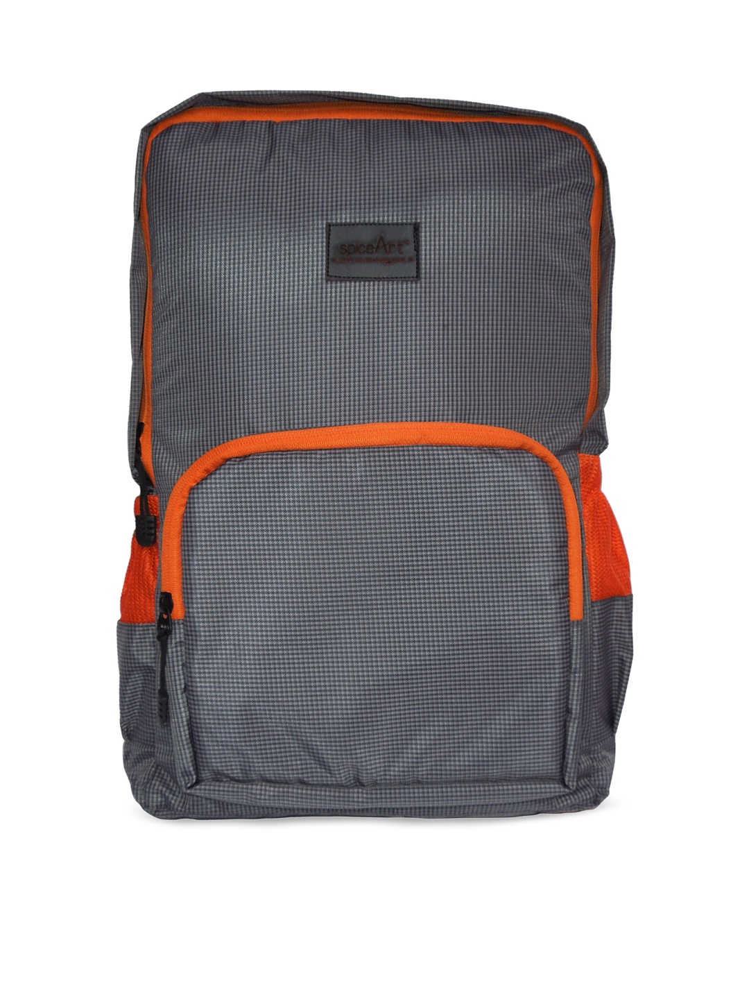 

Spice Art Unisex Grey & Orange Backpack