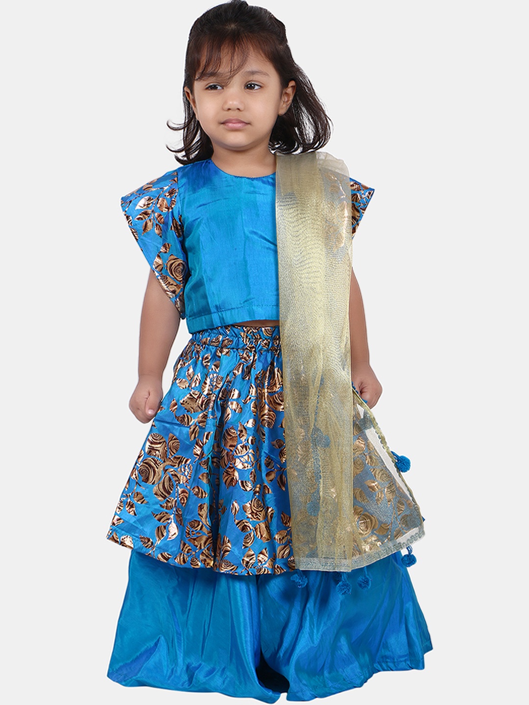 

PASSION PETALS Blue Ready to Wear Lehenga & Blouse with Dupatta