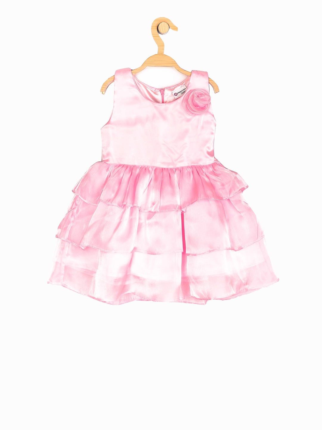 

Peppermint Girls Pink Solid Fit and Flare Dress