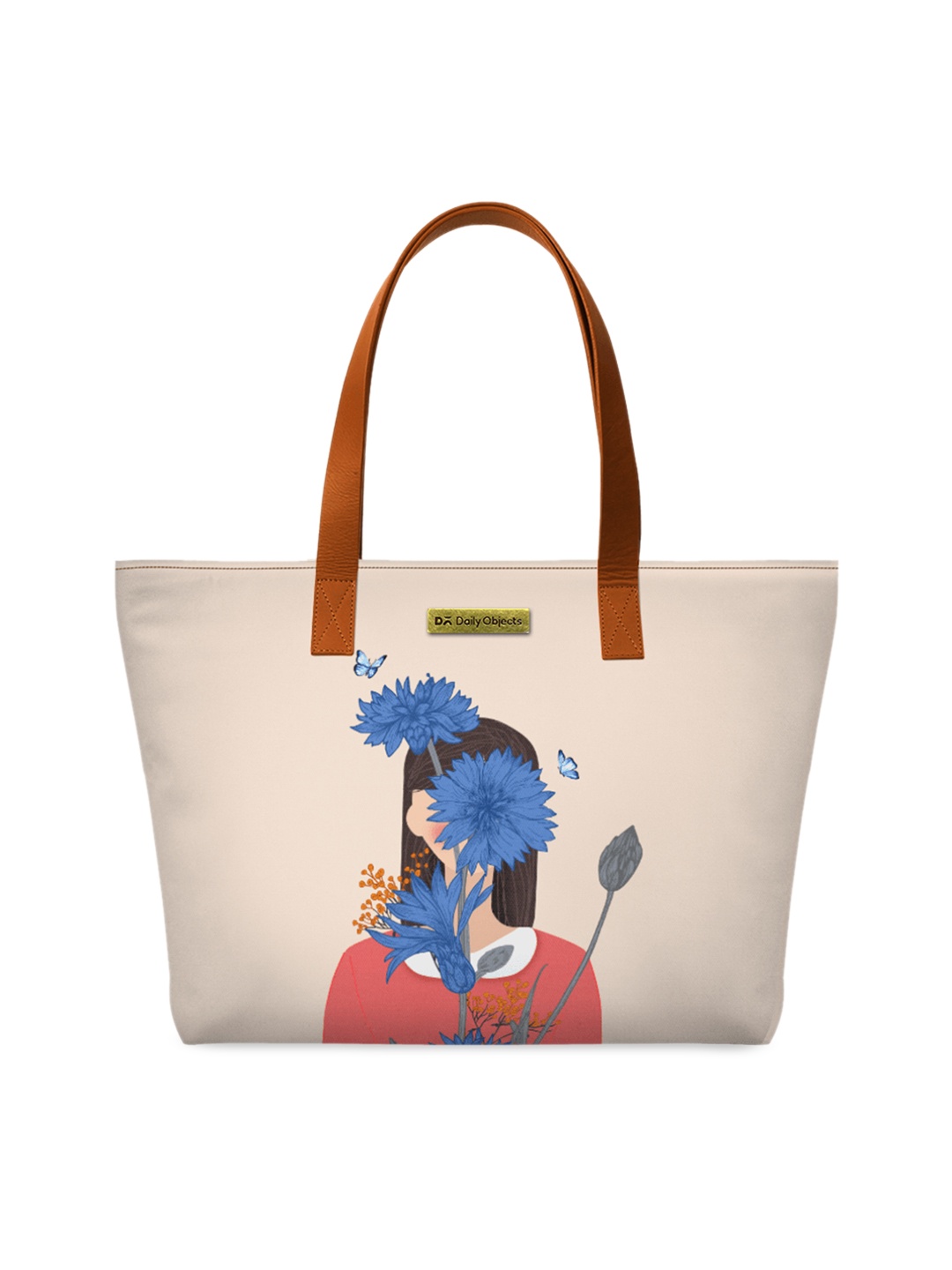 DailyObjects Beige Printed Shoulder Bag