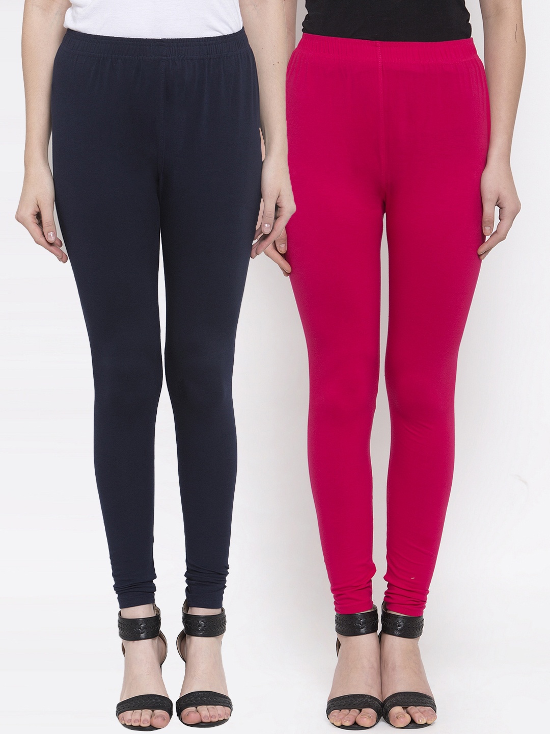 

TAG 7 Women Pack Of 2 Ankle-Length Leggings, Navy blue