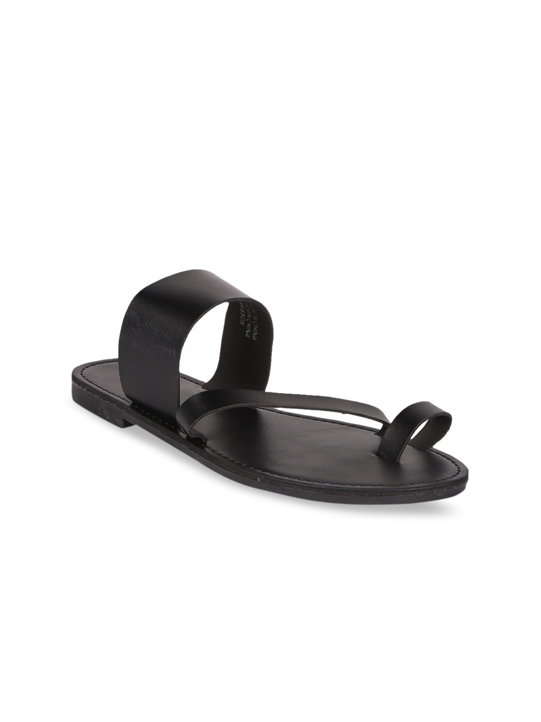 

FOREVER 21 Women Black Solid One Toe Flats