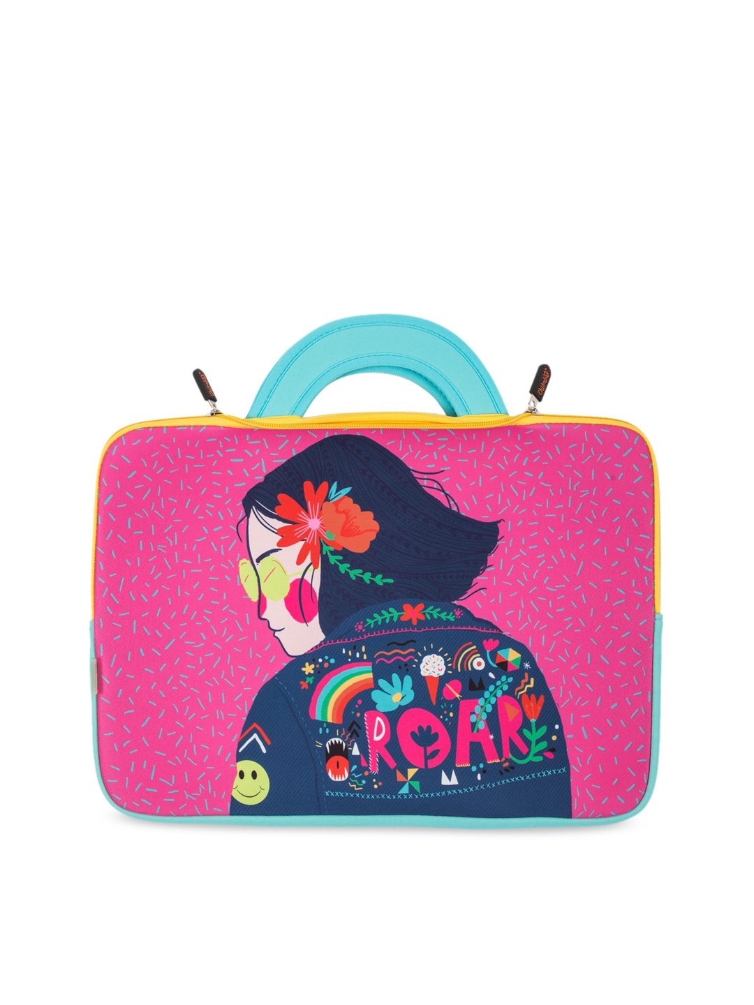 

Chumbak Unisex Multicoloured Printed Laptop Sleeve, Multi