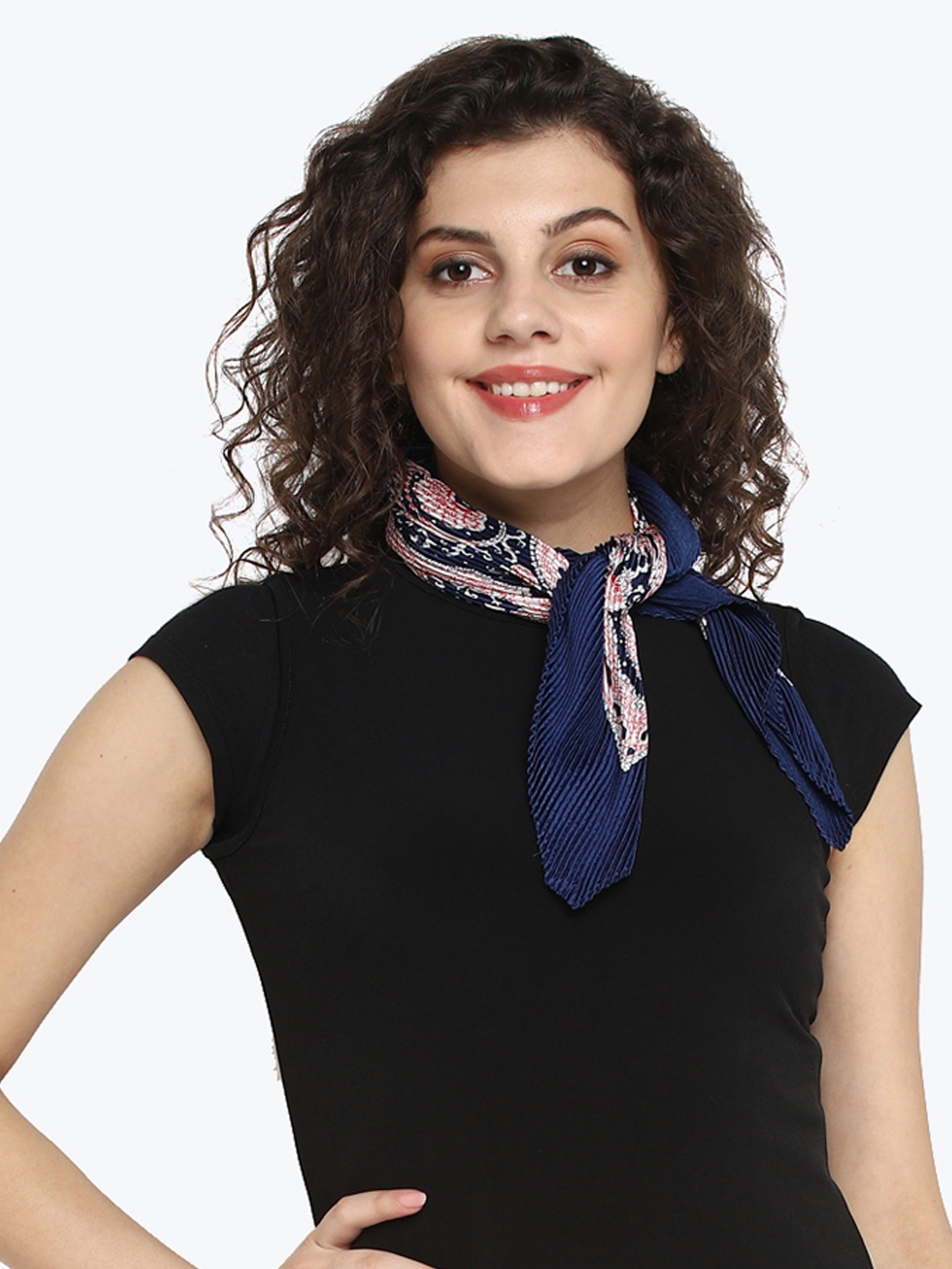 

Aditi Wasan Women Blue Printed Scarf