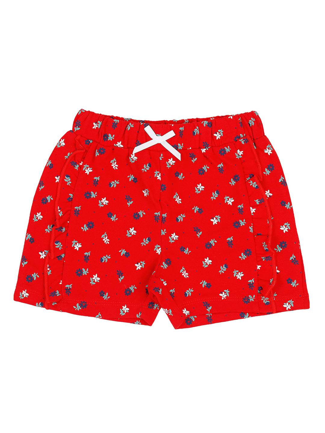 

Pantaloons Baby Girls Red Printed Regular Shorts