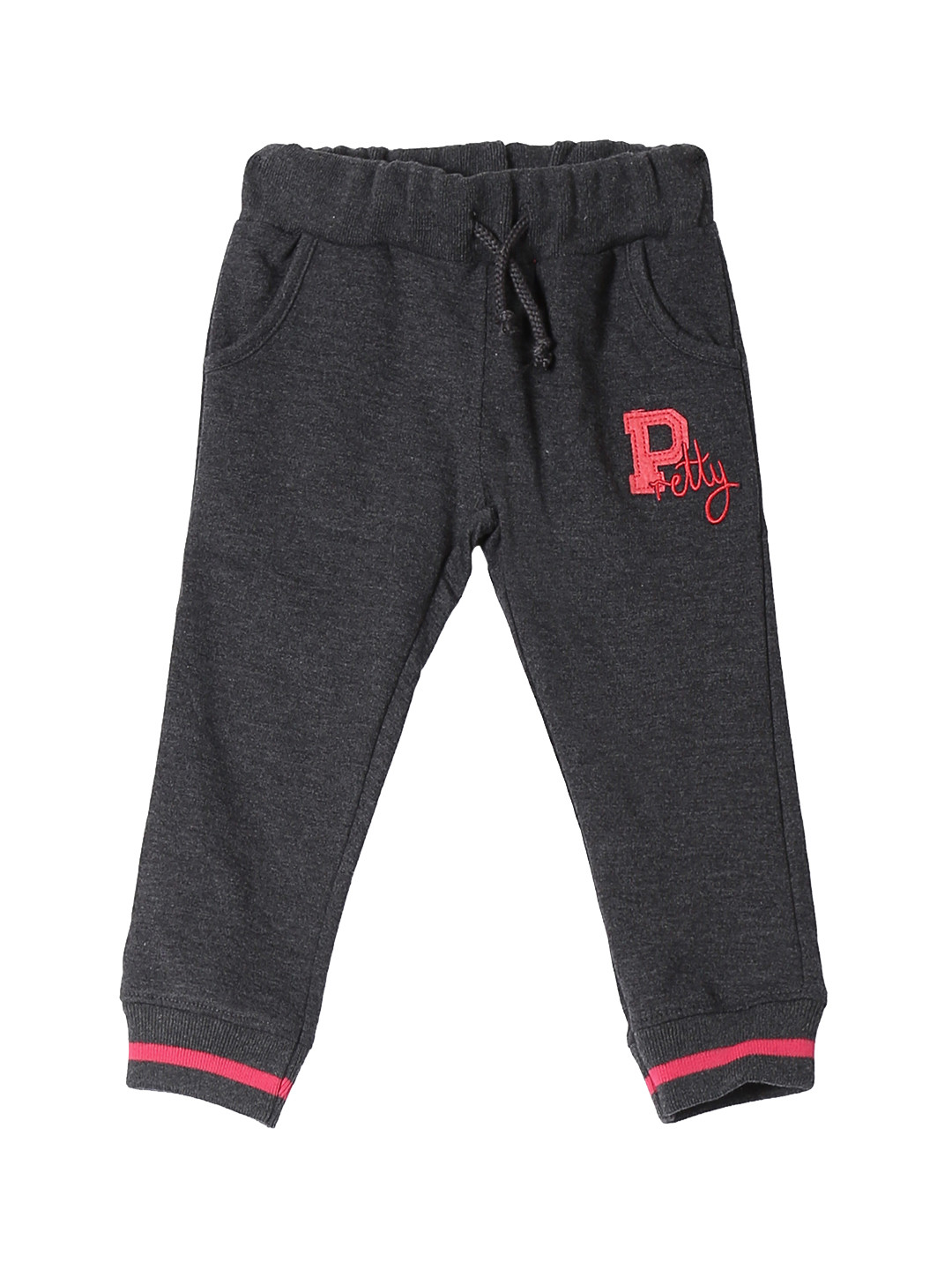 

Donuts Girls Grey & Pink Solid Straight-Fit Joggers