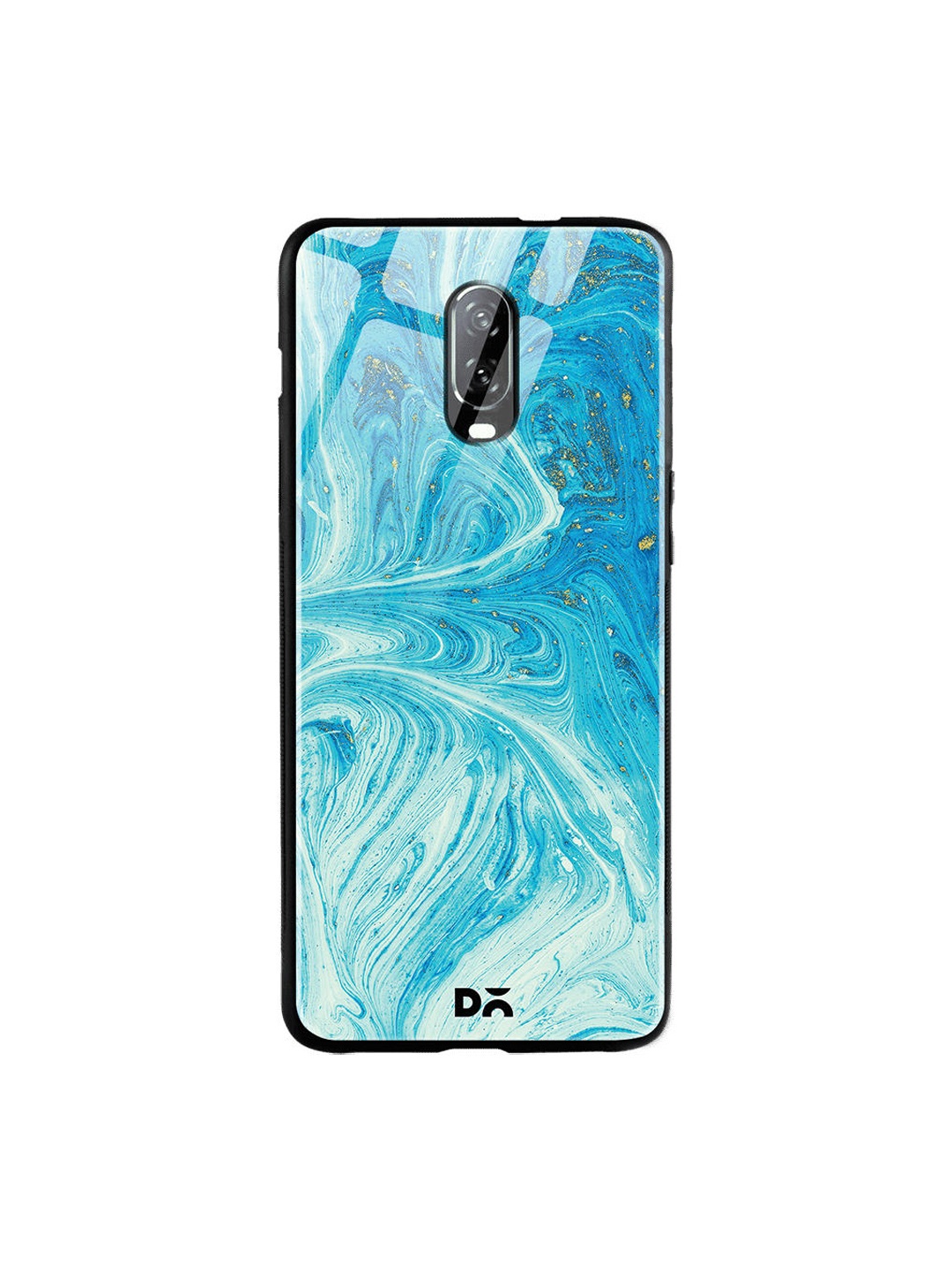 

DailyObjects Blue & Gold-Toned Marble Painting OnePlus 6T Glass Mobile Case