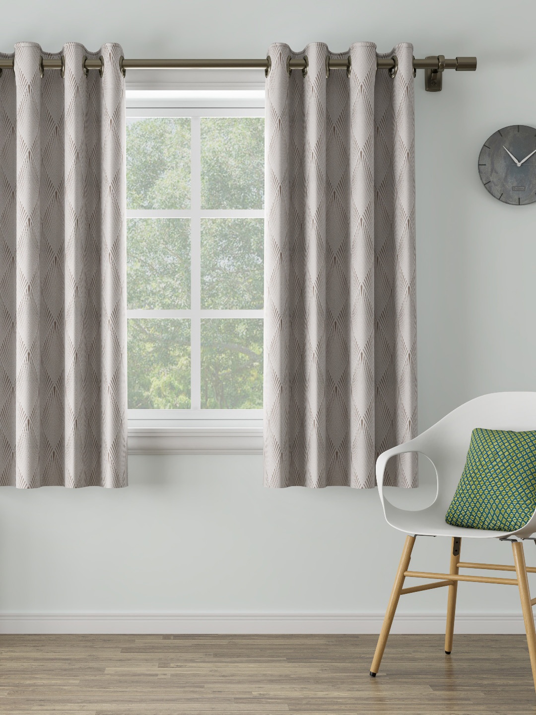 

DDecor Grey Single Window Curtain
