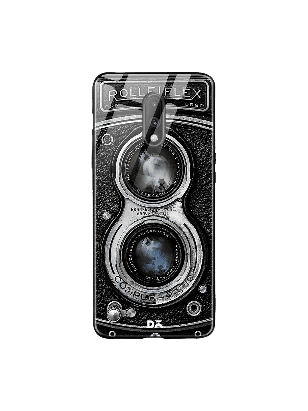 

DailyObjects Black & Grey Flex Camera OnePlus 7 Glass Mobile Case