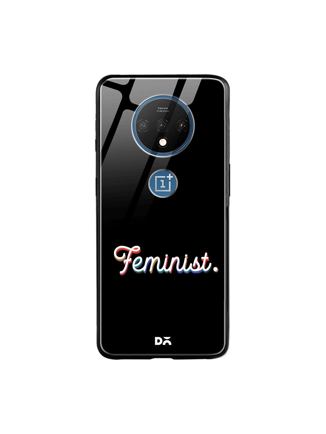 DailyObjects Black & White The Feminist OnePlus 7T Glass Cover