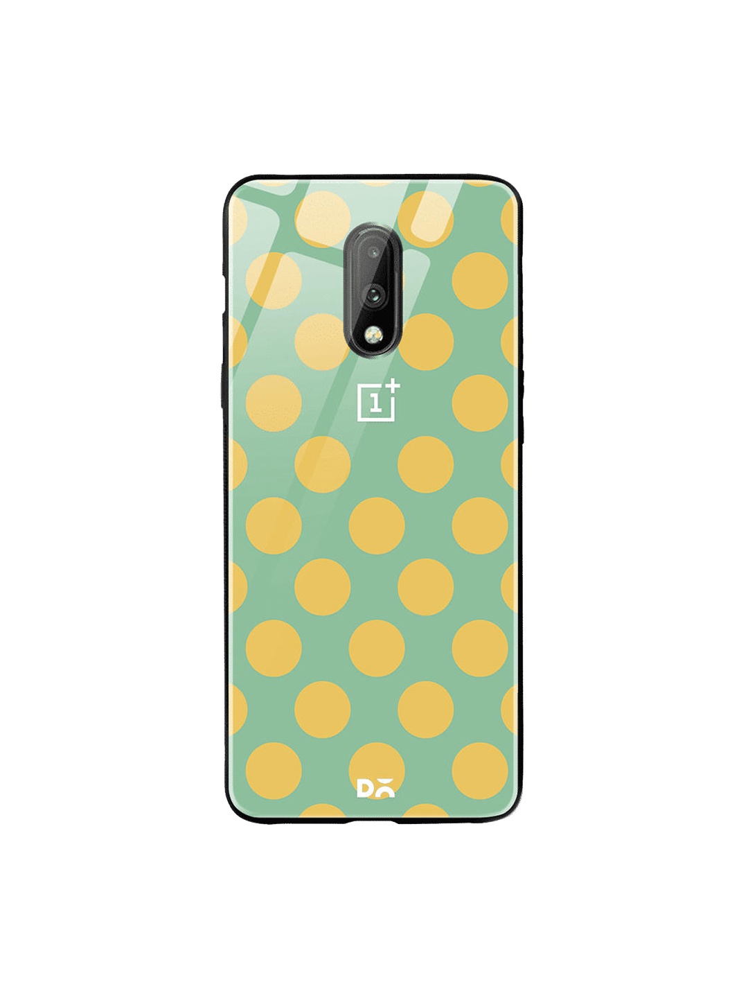 

DailyObjects Olive Green & Yellow Polka OnePlus 7 Glass Case
