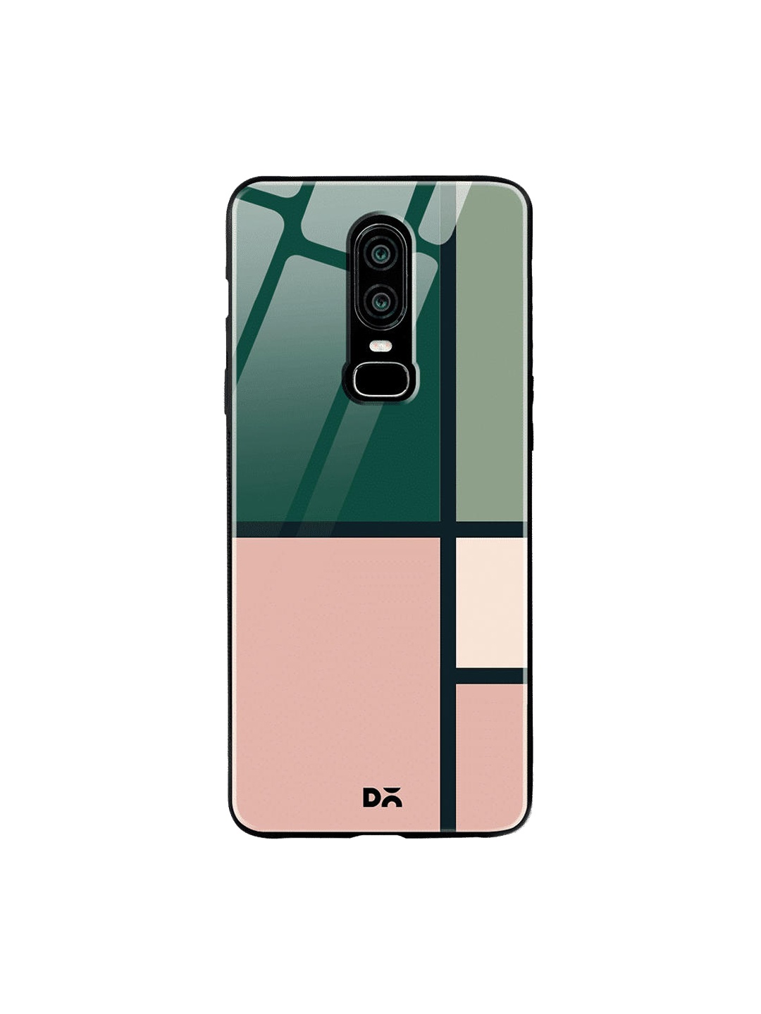 

DailyObjects Green & Pink Window OnePlus 6 Glass Mobile Case