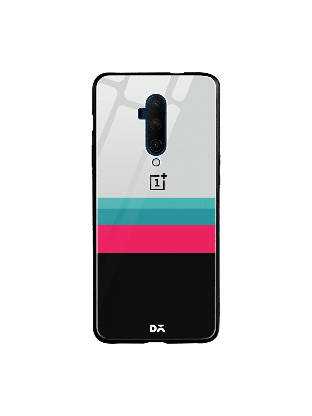 

DailyObjects Black & White Colourblocked OnePlus 7T Pro Glass Case