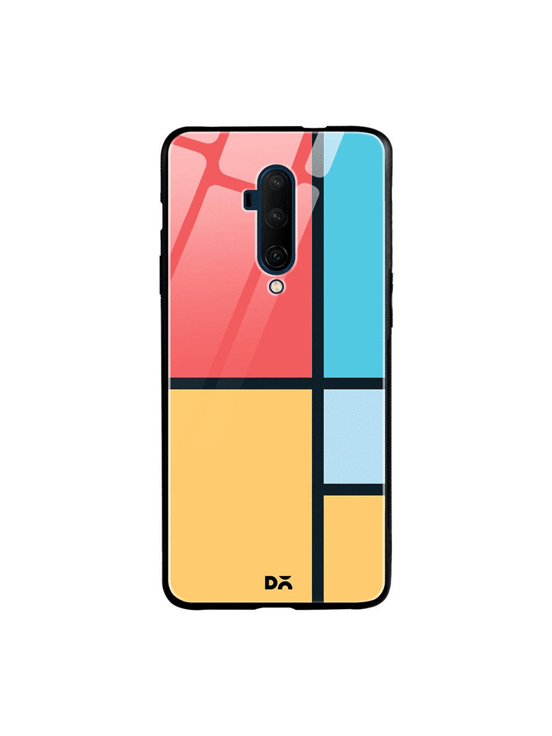 

DailyObjects Coral-Coloured & Yellow Window OnePlus 7 Pro Glass Case