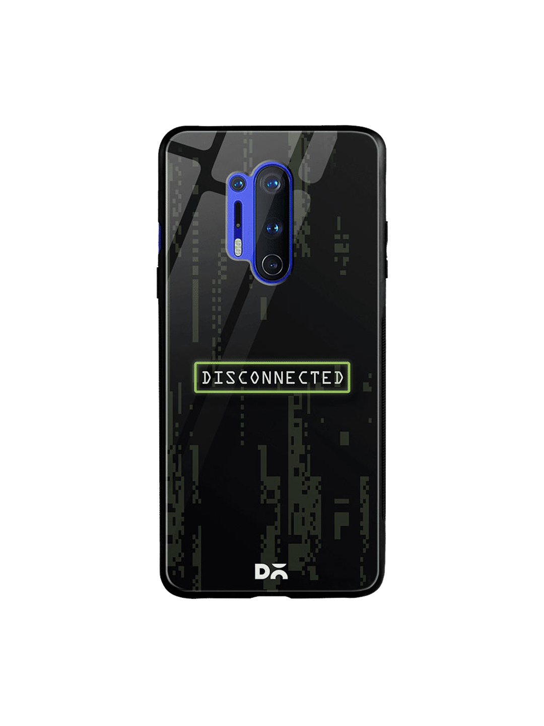DailyObjects Black & White Disconnected OnePlus 8 Pro Glass Case