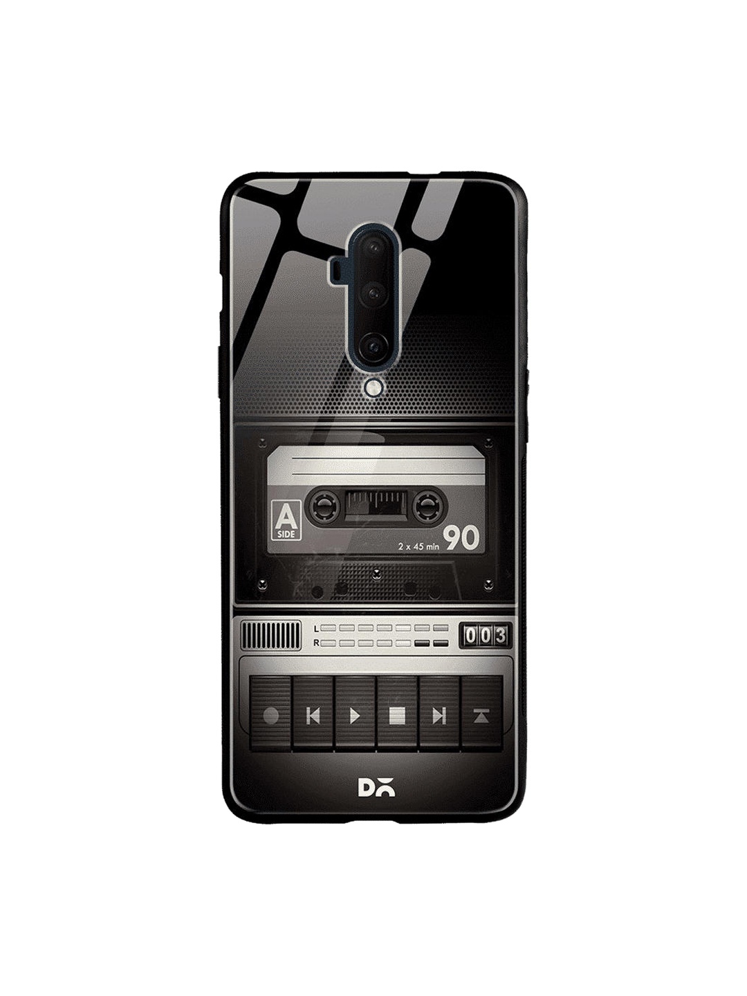 

DailyObjects Black & Grey Cassette Player OnePlus 7 Pro Glass Case