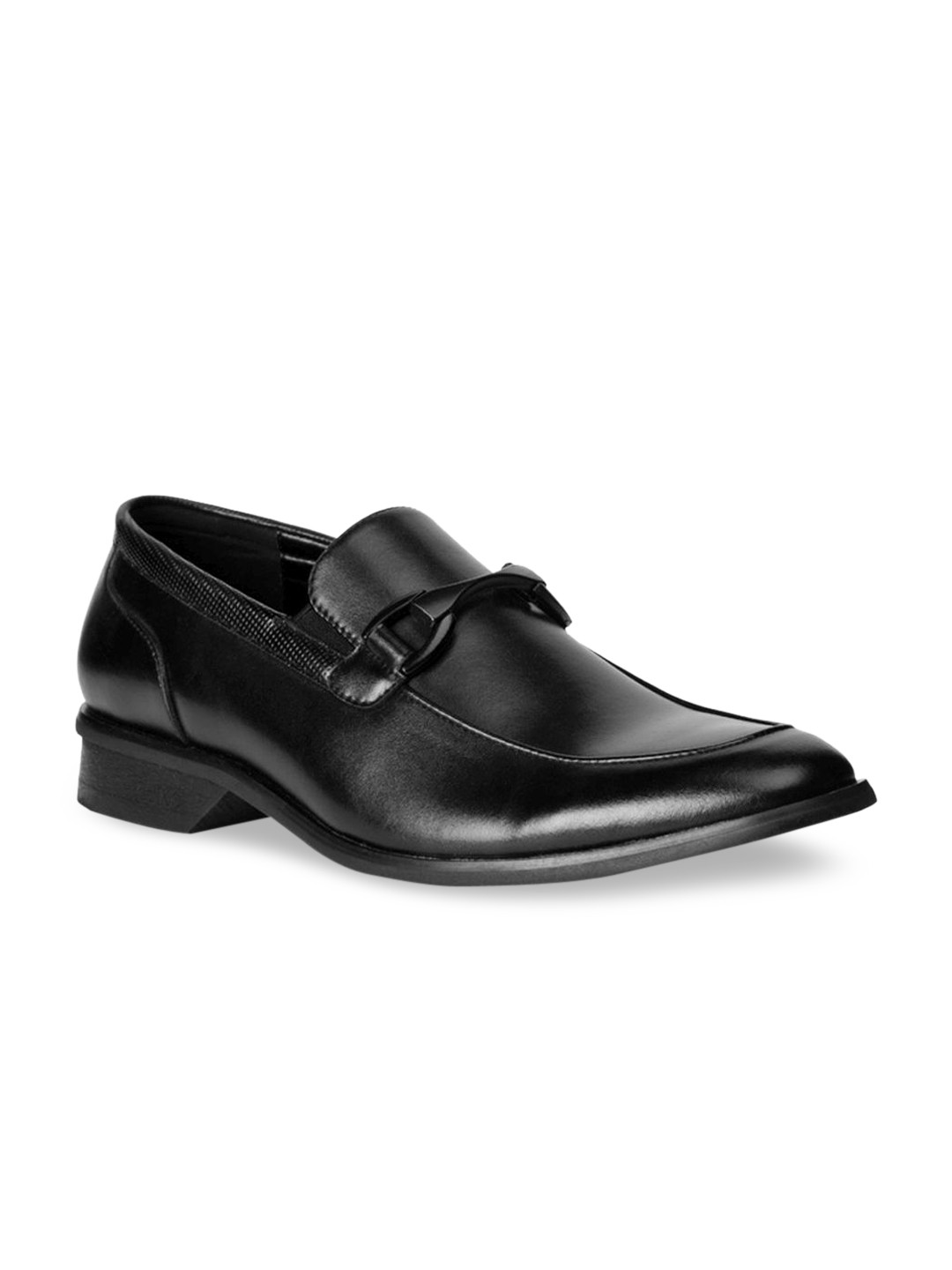 

Kenneth Cole Men Black Solid Smart Leather Formal Snaffle Loafers