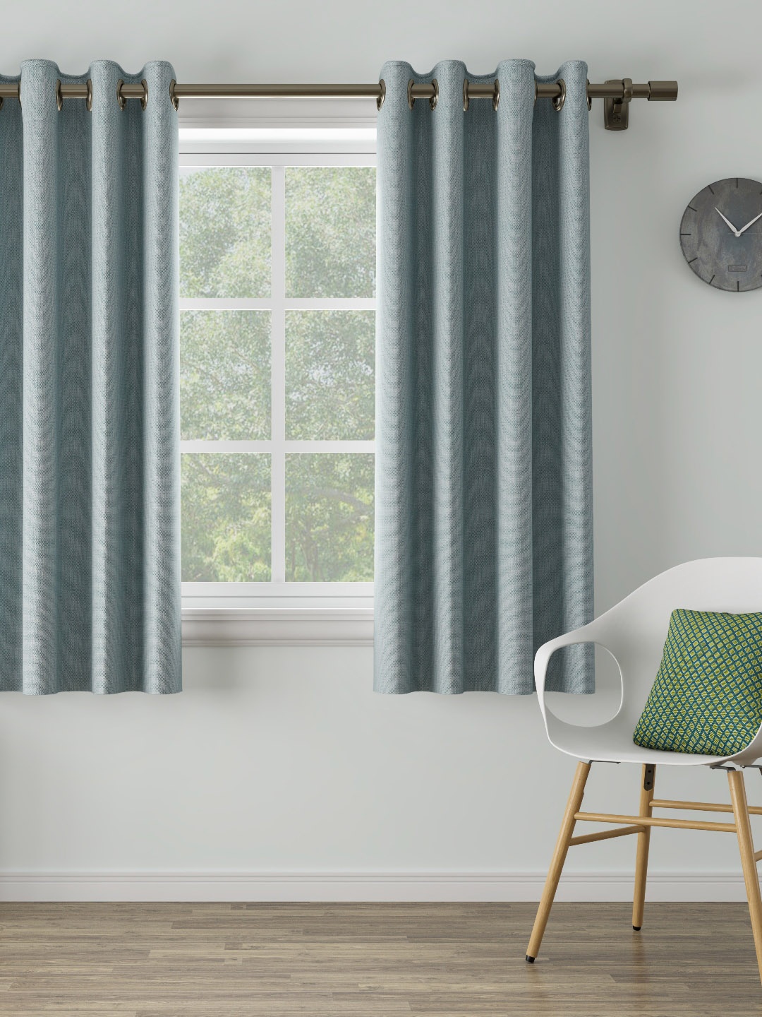 

DDecor Grey Single Window Curtain