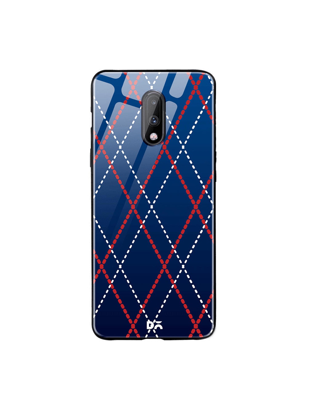 DailyObjects Blue & White Nightfall Diamond Rope OnePlus 7 Glass Case