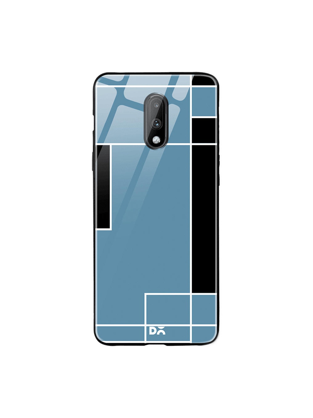 

DailyObjects Blue & Black Blueberry Blocks OnePlus 7 Glass Case