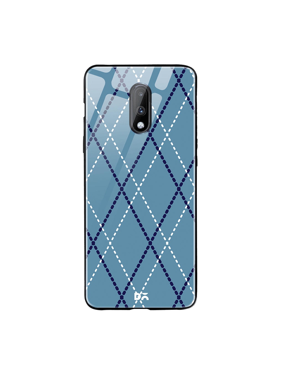 

DailyObjects Blue & White Blueberry Diamond Rope OnePlus 7 Glass Case
