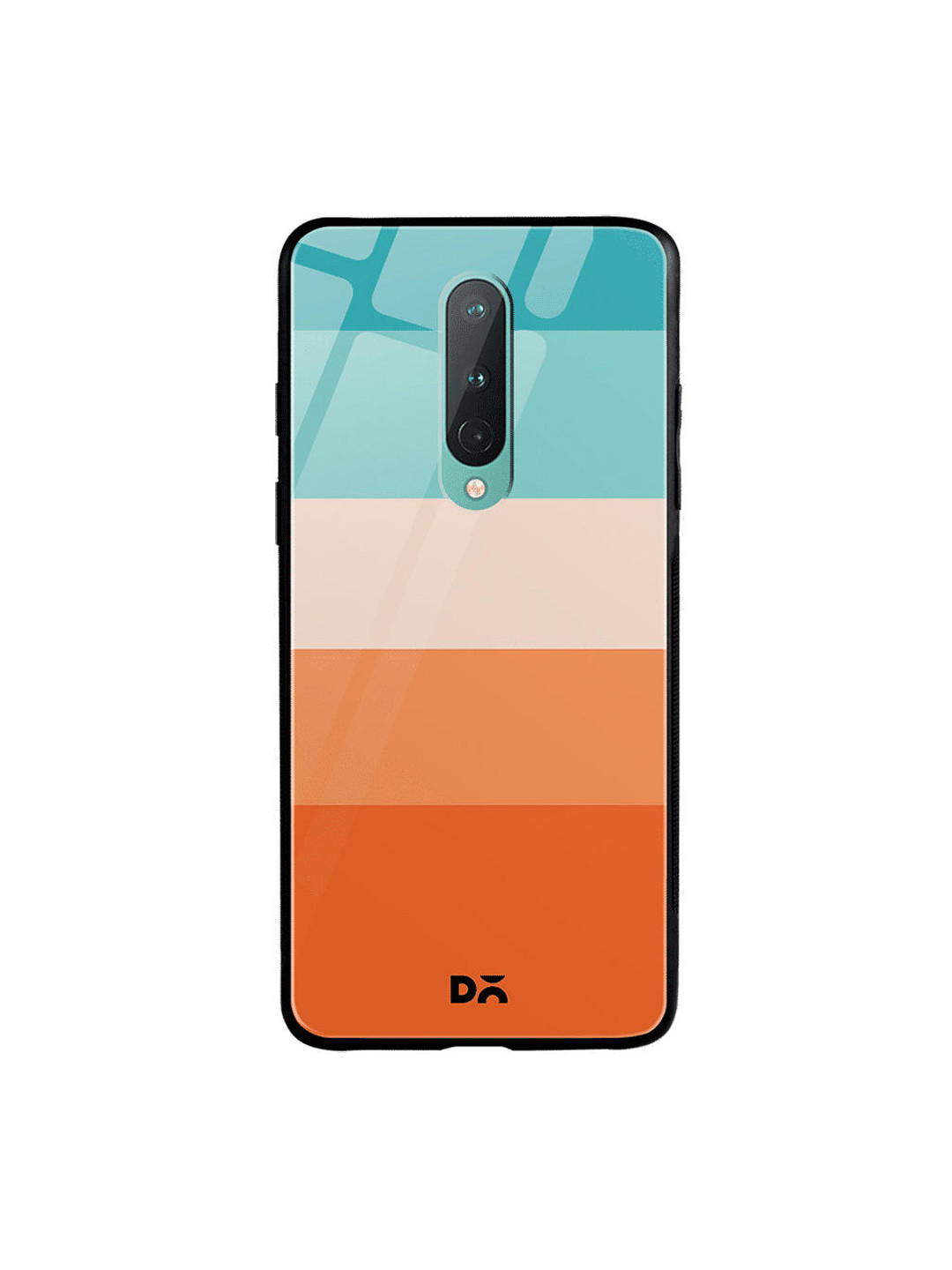 

DailyObjects Orange & Blue Striped Trio Quin OnePlus 8 Glass Case
