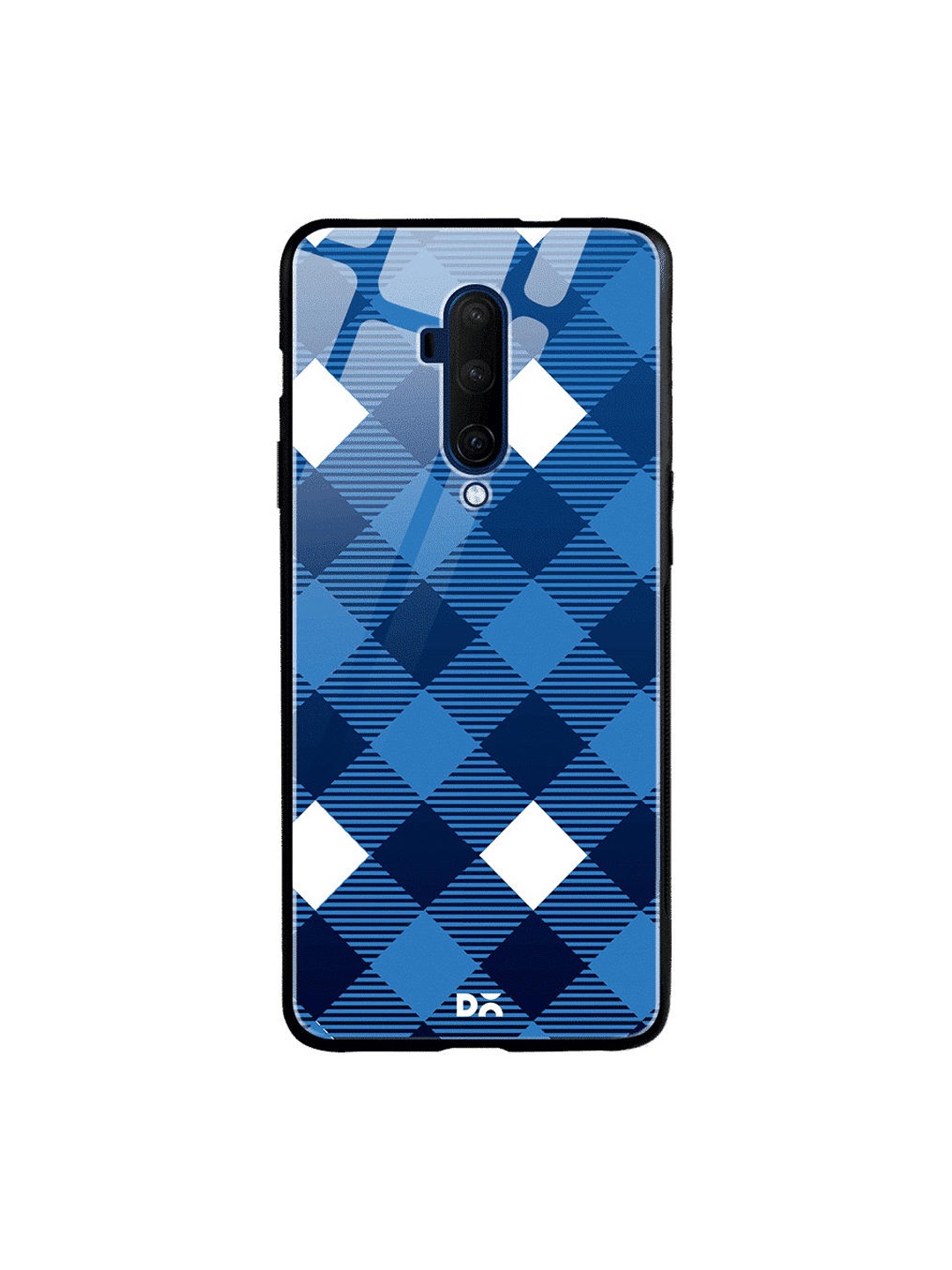 

DailyObjects Blue & White Small Static Nightfall Checks OnePlus 7 Pro Glass Case