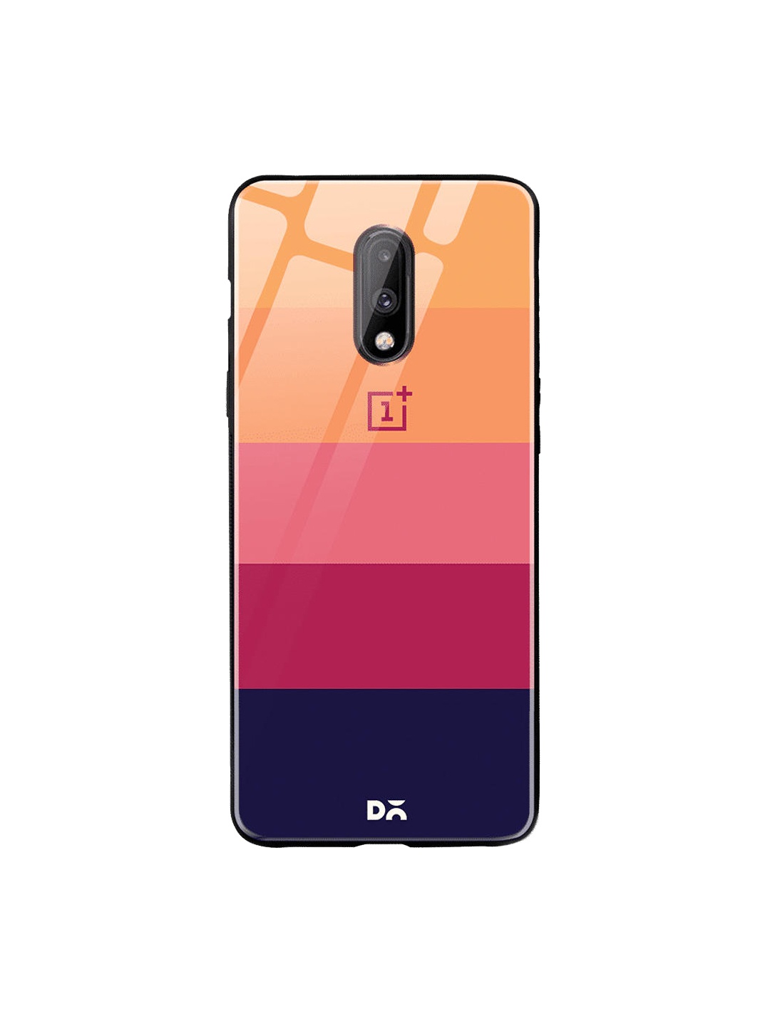 DailyObjects Blue & Pink Coral Quin OnePlus 7 Glass Case