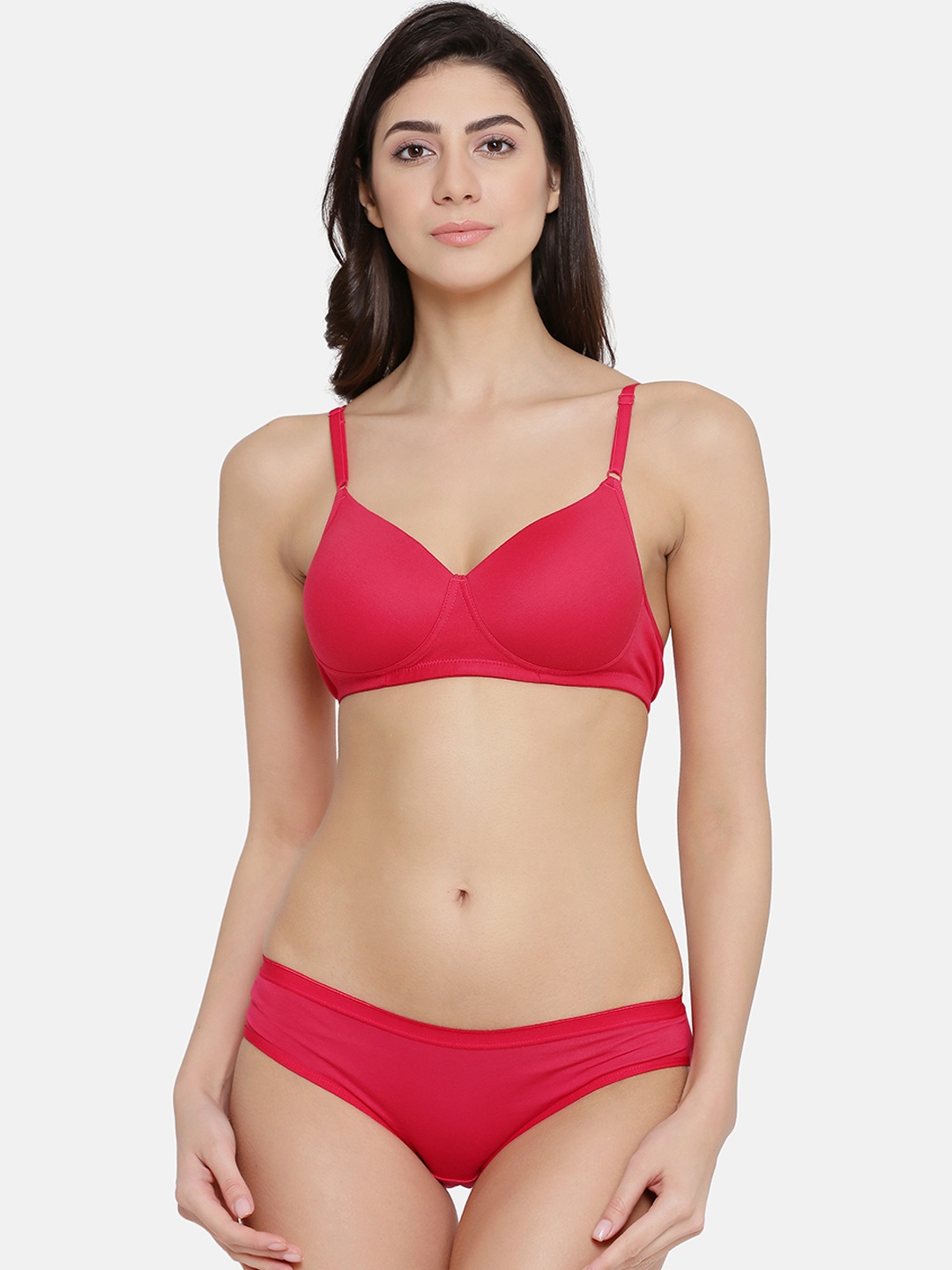 

Clovia Women Pink Solid Lingerie Set COMBP102032B