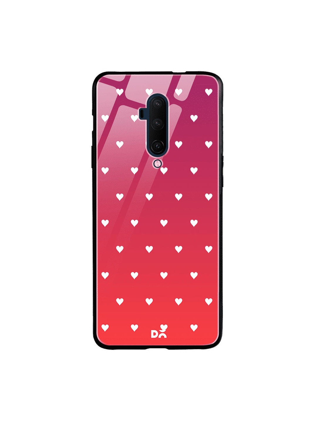 

DailyObjects Pink & White Berry Hearts OnePlus 7 Pro Glass Case