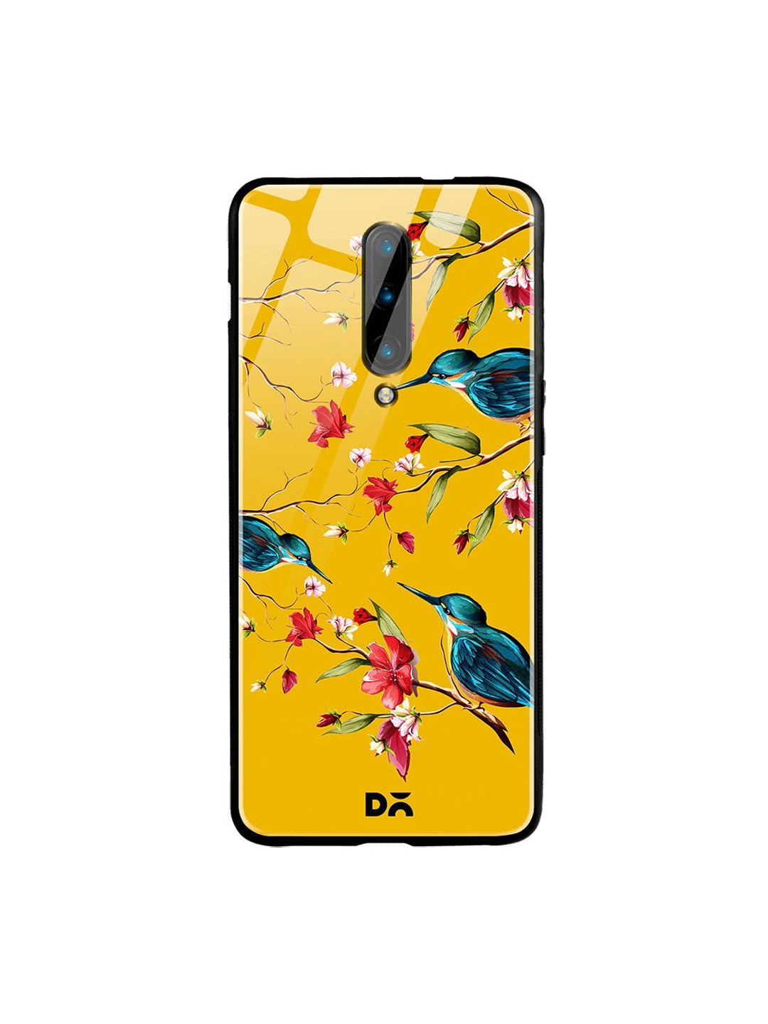 

DailyObjects Yellow & Blue Melody Birds OnePlus 7 Pro Glass Cover