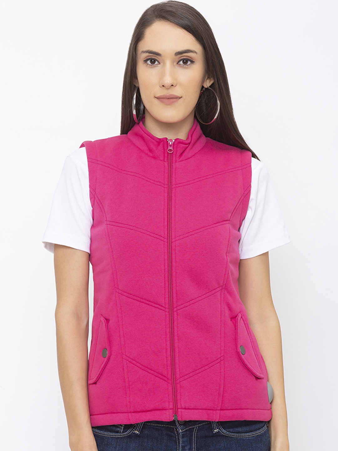 

Globus Women Pink Solid Padded Jacket