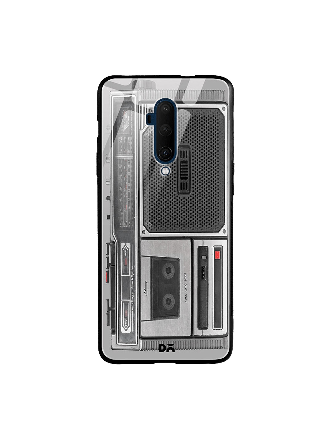 

DailyObjects Grey & Black Apps 2 In 1 OnePlus 7T Pro Glass Case