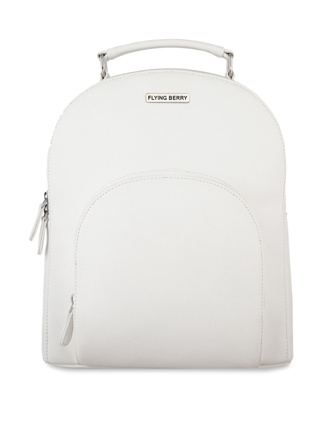 

FLYING BERRY Women White Solid Backpack