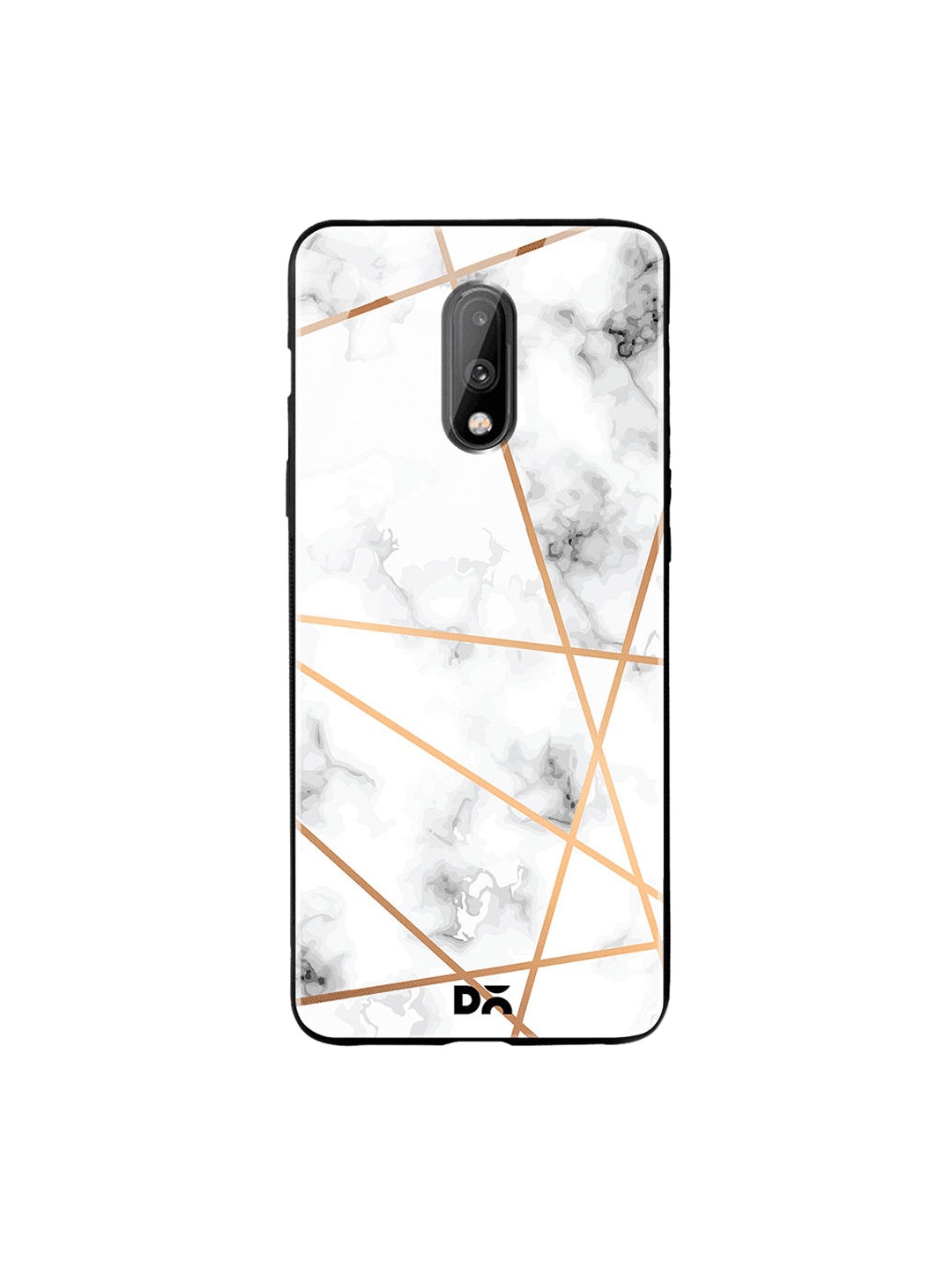 

DailyObjects White & Black Marble Lines OnePlus 7 Glass Cover