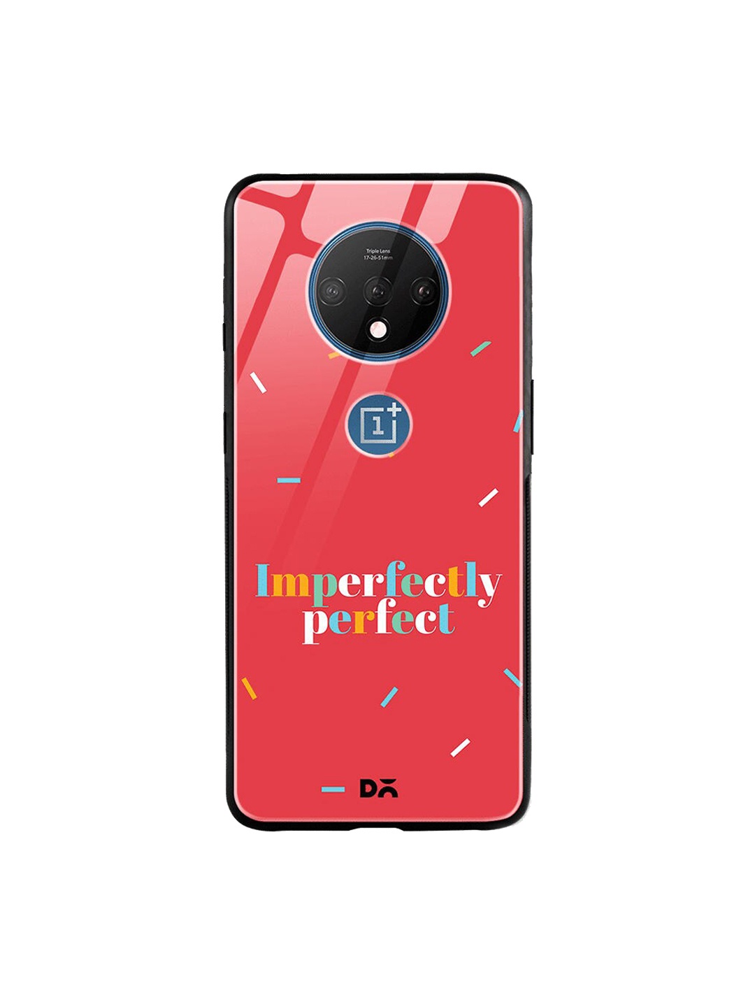 

DailyObjects Red & Blue Perfect OnePlus 7T Glass Case