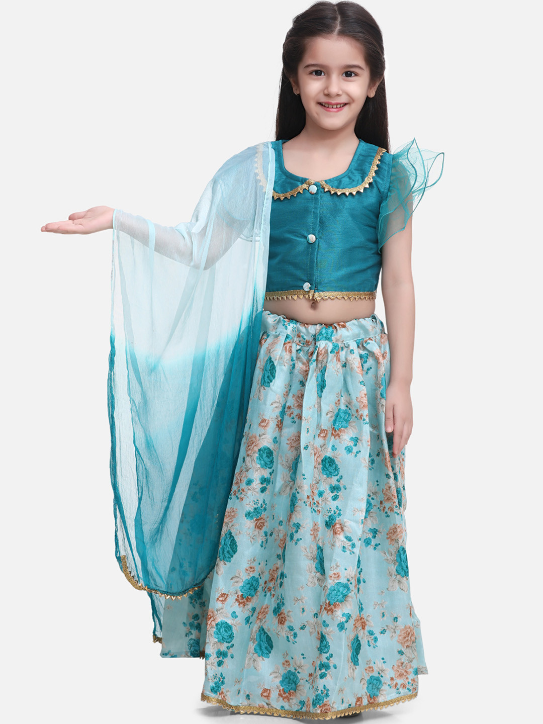 

BownBee Green Ready to Wear Lehenga & Blouse with Dupatta