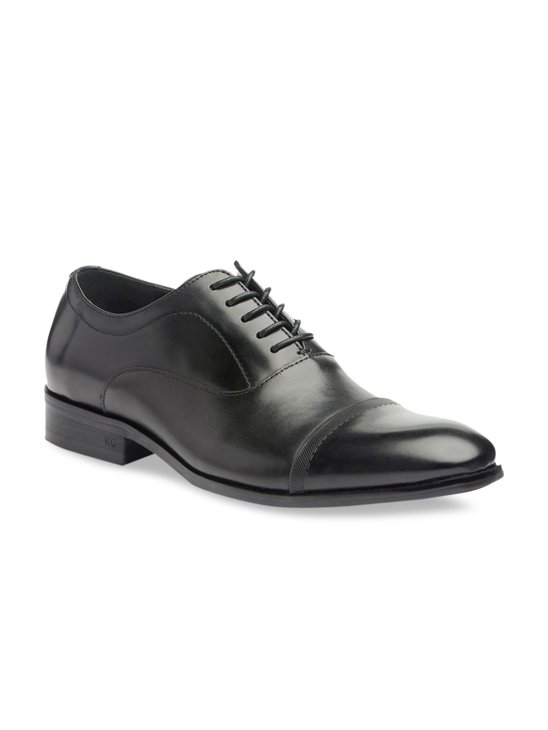 

Kenneth Cole Men Black Solid Leather Smart Formal Gibson Oxfords