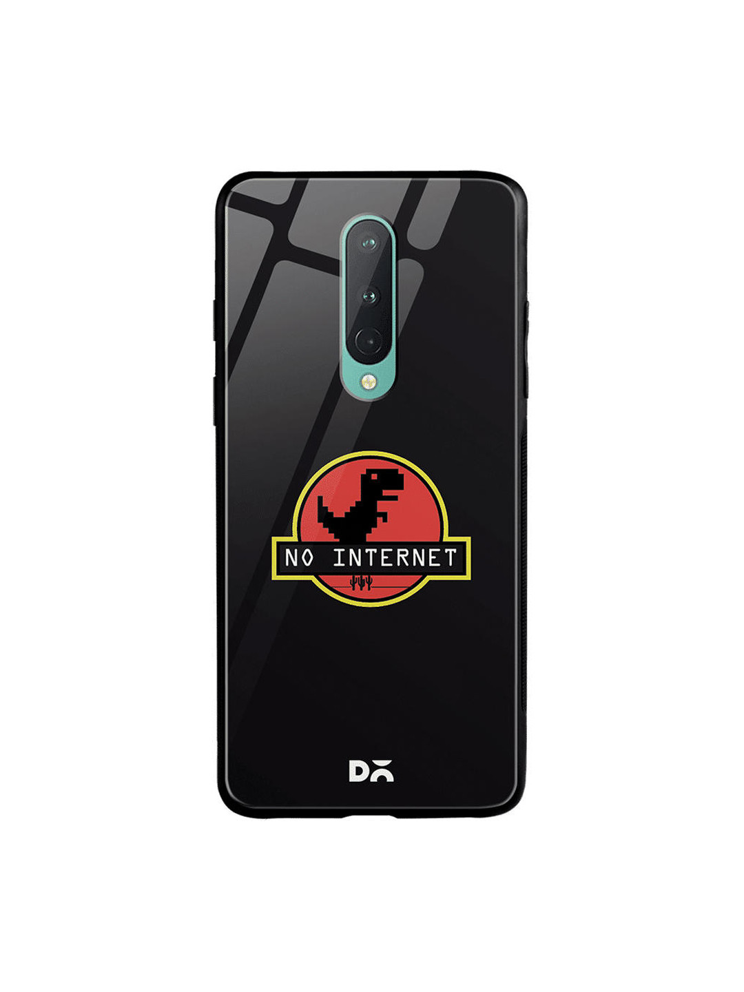 

DailyObjects Black & Red No Internet OnePlus 8 Glass Case