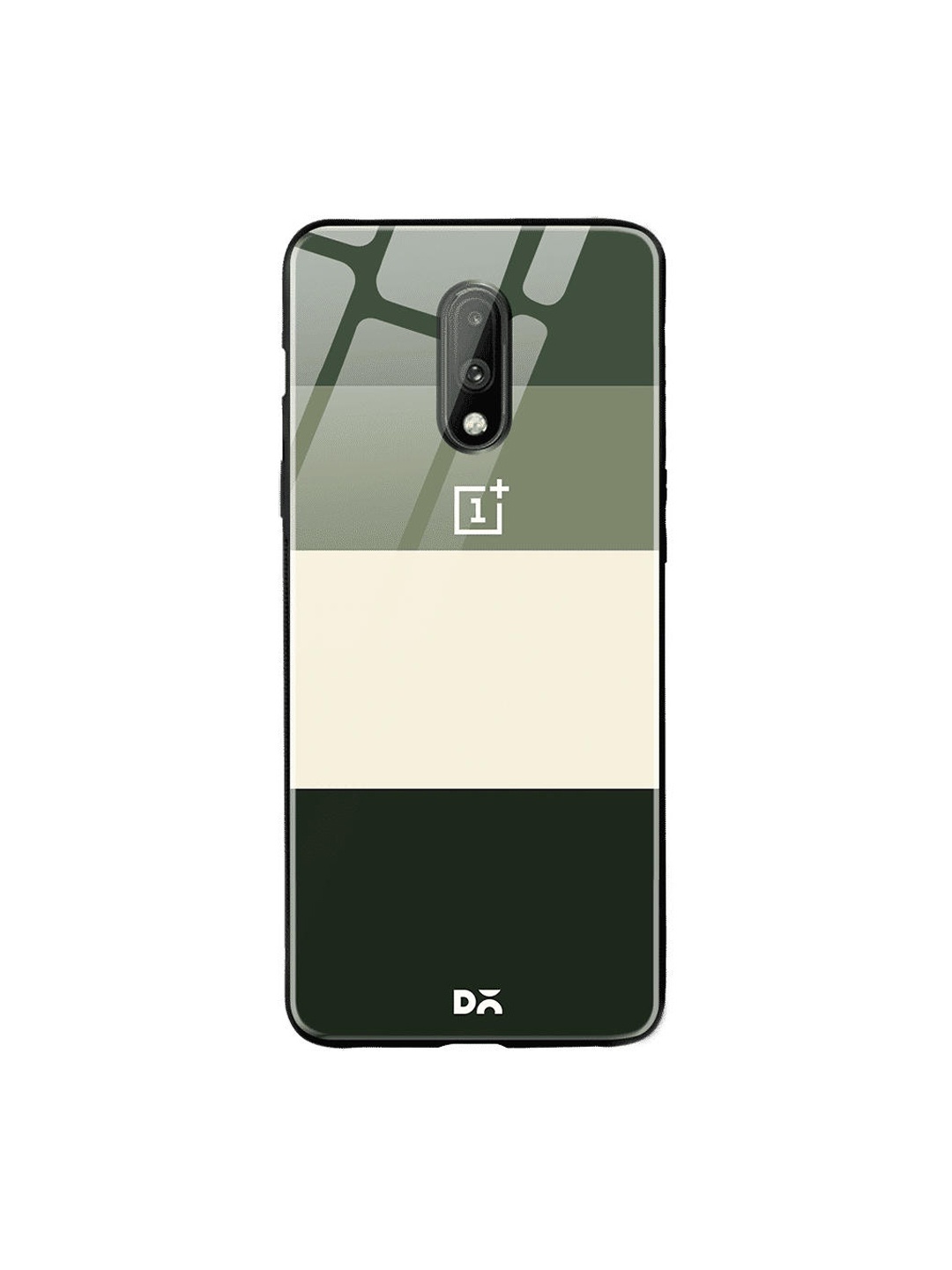 

DailyObjects Green & Beige Quad OnePlus 7 Glass Case