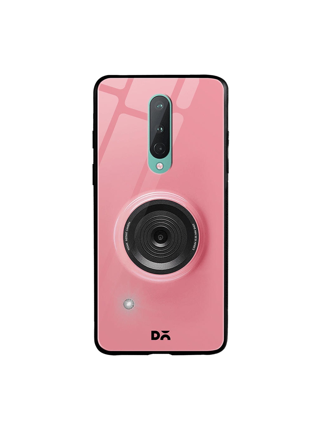 

DailyObjects Pink & Black Kodak Camera OnePlus 8 Glass Case